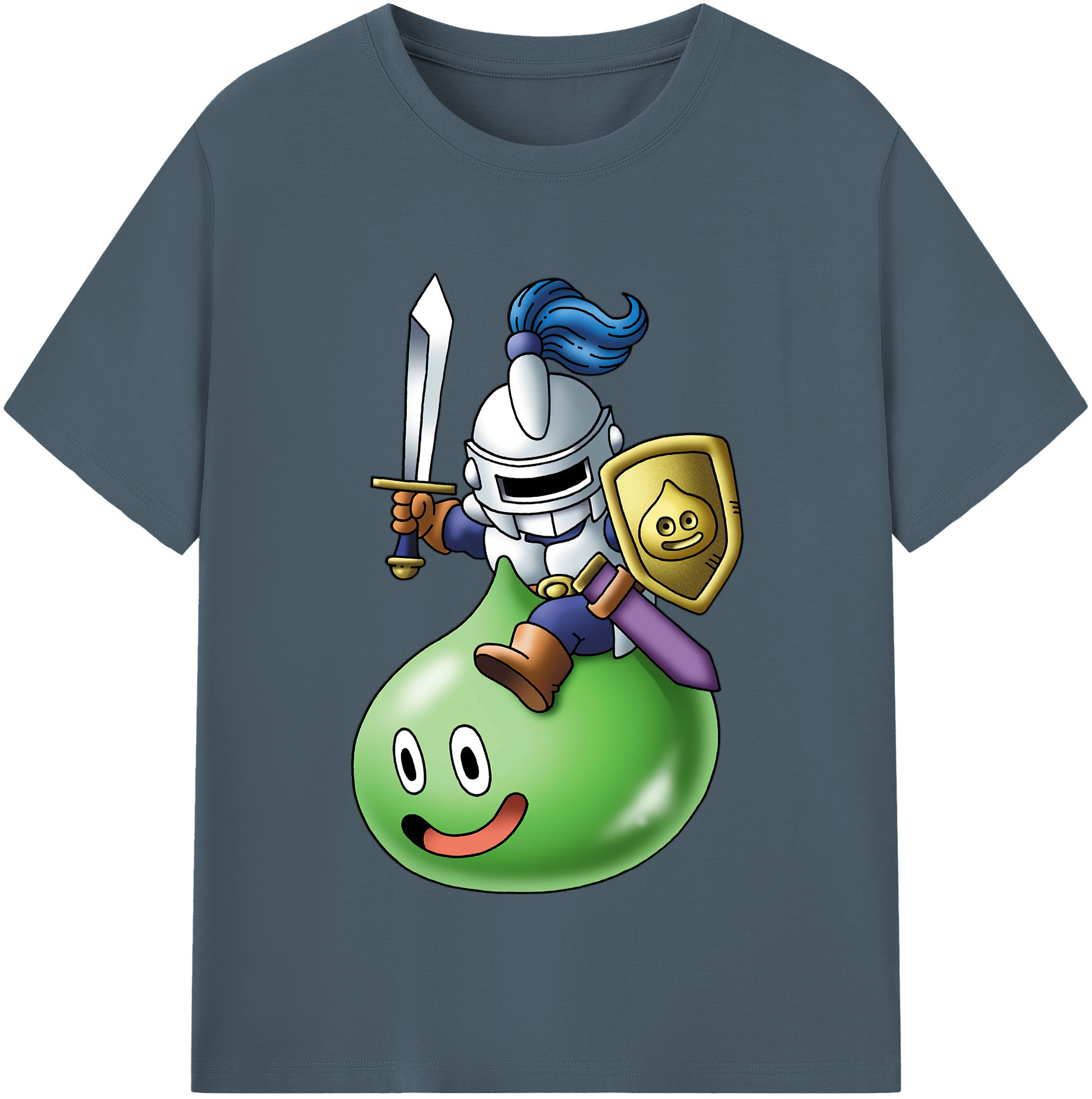 （画像用） ドラゴンクエスト Doragon Kuesuto Dragon Quest 綿100％半袖Tシャツ（フロントプリント）